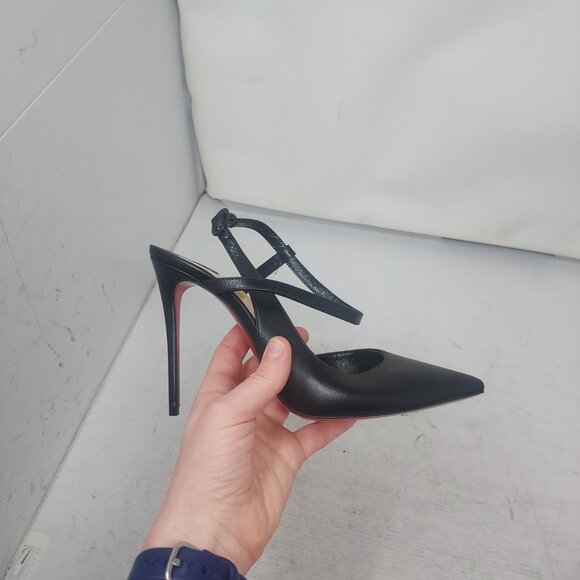 Christian Louboutin Black Jenlove Ankle Strap Pointed Toe Pump - Picture 7 of 11